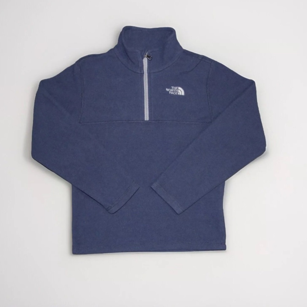 The North Face Navy Quarter-Zip Fleece boys size S 7/8